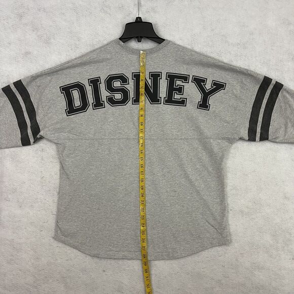 Disney Spirit Jersey Adult Large L Gray Pullover Mickey Mouse Long Sleeve - Picture 5 of 8
